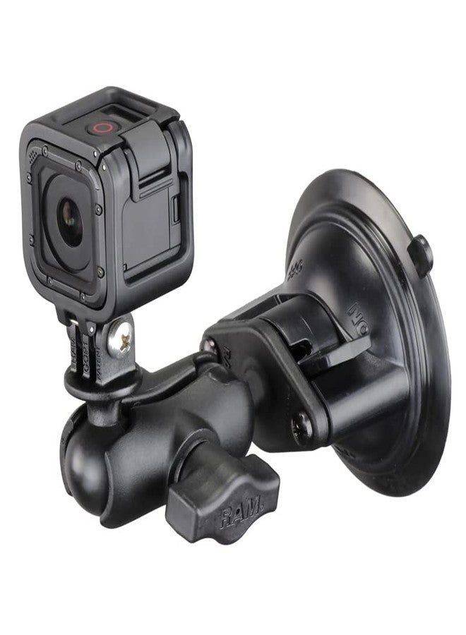 RAM Mounts Twist-Lock Suction Cup Mount with Universal Action Camera Adapter RAM-B-166-A-GOP1U - Image 3